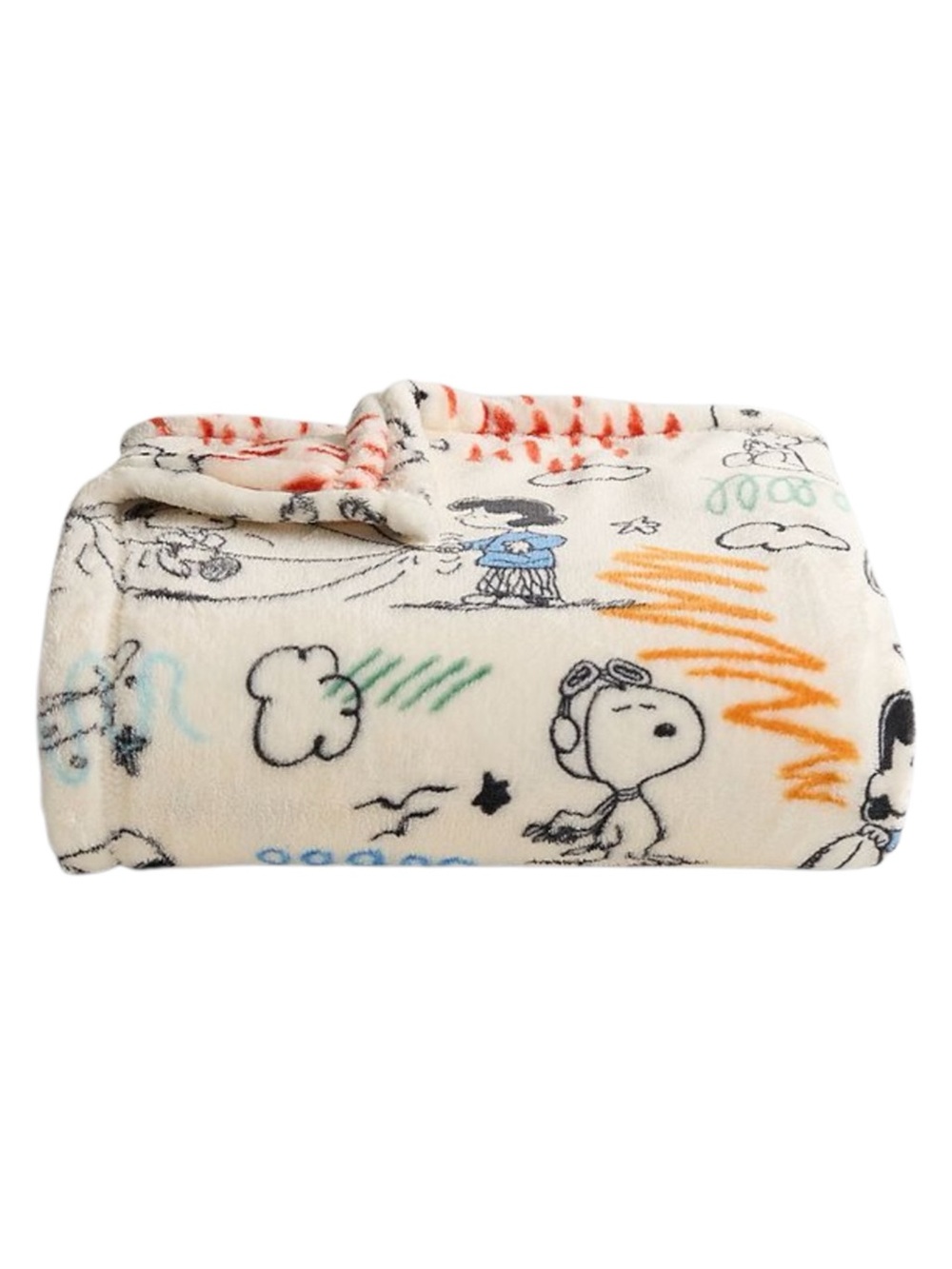 Peanuts Sketch Plush Throw Blanket (NWT)